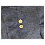 Blue & Black Skirt & Blazer Set - Women