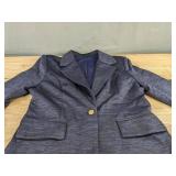 Blue & Black Skirt & Blazer Set - Women