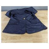 Blue & Black Skirt & Blazer Set - Women
