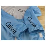 Calvin Jogging Set Zip-Up Hoodie & Pants - Blue & White - Men