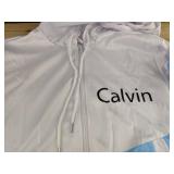 Calvin Jogging Set Zip-Up Hoodie & Pants - Blue & White - Men