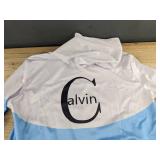 Calvin Jogging Set Zip-Up Hoodie & Pants - Blue & White - Men