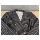 Jacket & Pants Set - Black & White Pinstripe Women