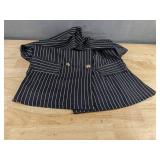 Jacket & Pants Set - Black & White Pinstripe Women