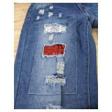 KYGABAK Patchwork Denim Jeans with Heart Patches - Women