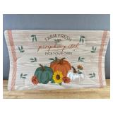 Perfect Harvest Kitchen Mat - Pumpkin Patch Design - 17" x 28.5" - Brand New