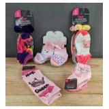 12 Pairs Girls No-Show Socks & Hair Accessories, 12 Pairs Infant Anklet Socks, Women