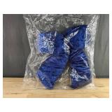 Wreath, 50 White Roses, & 18" Blue Bow - Brand New