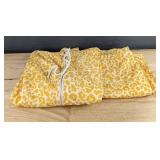 Yellow Jogging Set Zip-Up Hoodie & Elastic Waist Bell-Bottom Pants Women
