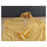 Yellow Jogging Set Zip-Up Hoodie & Elastic Waist Bell-Bottom Pants Women