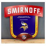 Minnesota Vikings NFL Smirnoff Vodka Tin Tacker 23" Sign - Brand New *X