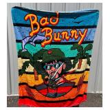 Bad Bunny Nightmare on Elm Street Freddy Krueger Blanket Throw, 41" x 52" - Brand New