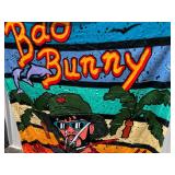 Bad Bunny Nightmare on Elm Street Freddy Krueger Blanket Throw, 41" x 52" - Brand New