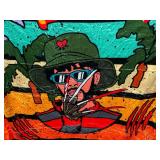 Bad Bunny Nightmare on Elm Street Freddy Krueger Blanket Throw, 41" x 52" - Brand New