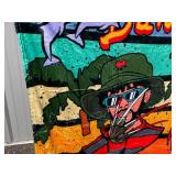 Bad Bunny Nightmare on Elm Street Freddy Krueger Blanket Throw, 41" x 52" - Brand New