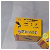3-Fiocchi 20ga #6 Golden Pheasant