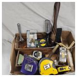 Lot of Tape Measures and Tools