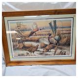 "Rare" Schmidt "Northwest Intruder" Pheasant Print Framed