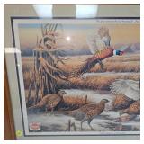 "Rare" Schmidt "Northwest Intruder" Pheasant Print Framed