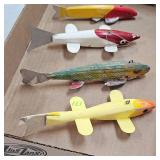 Lot of 4 Antique Fishing Decoys