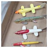 Lot of 4 Antique Fishing Decoys