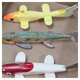 Lot of 4 Antique Fishing Decoys