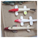 Lot of 4 Antique Fishing Decoys