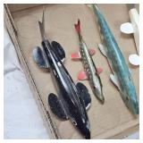 Lot of 4 Antique Fishing Decoys