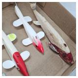 Lot of 4 Antique Fishing Decoys