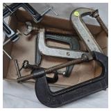Large C Clamp Lot, 5 Total