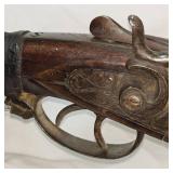 H & D Folsom Arms Co, 12ga Damascus Barrel Shotgun
