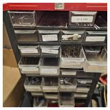 Large Lot of 3 Bins, Fasteners, Screws, Etc