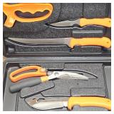 Deer, Fish, Butchering Knife Set, As New