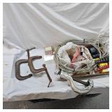 OHM Meter, C-Clamps, Cable, Etc