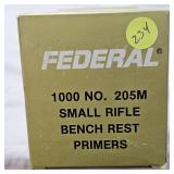 Federal Small Rifle "Bench Rest" Primers, 1000 Brick(205m)
