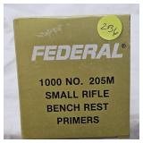 Federal Small Rifle "Bench Rest" Primers, 1000 Brick(205m)