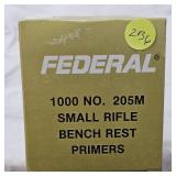 Federal Small Rifle "Bench Rest" Primers, 1000 Brick(205m)