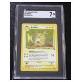1999 Pokemon Fossil Holo Raichu #14/62 SGC 7