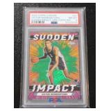 2023-24 Topps Chrome Sudden Impact Green Refractor Victor Wembanyama #SI1 Rookie Card PSA 8