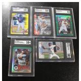 SGC Graded Baseball Card Lot | 5 Graded Cards