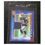 2025 Optic Blue Prism Phenom Jersey Relic Shedeur Sanders Rookie Cards