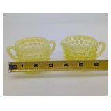Bubble Texture Yellow Glass Cups - 2 Piece Set