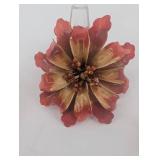 Metal Flower Brooches Assorted Set - Red Rose, Yellow Daisy, White Daisy Pins