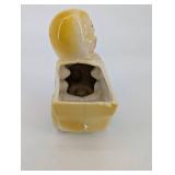 Vintage Ceramic Planter Figurine - Child on Wagon