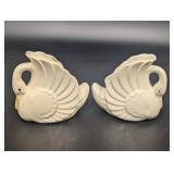 Shell-Shaped Ceramic Napkin Holders - Pair
