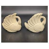 Shell-Shaped Ceramic Napkin Holders - Pair