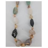 Beaded Stone And Agot Necklaces - Mixed Gemstone Beads