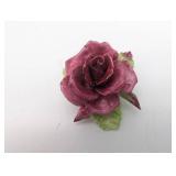 Royal Adderley Floral Made in England Ceramic Flower Brooches - Vintage Set of 4