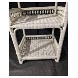 Three-Piece Wicker Nesting Chair Set - Vintage Rattan Patio Furniture