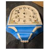 Miller 8-Day Ceramic Mantel Clocks (Pair) - Floral Border, Made in USA